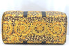 Auth Gianni Versace Sunburst Flower Leopard Nylon PVC Leather Boston Bag L0082