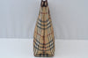 Authentic BURBERRY Check Hand Tote Bag PVC Leather Beige L0083