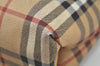 Authentic BURBERRY Check Hand Tote Bag PVC Leather Beige L0083