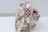 Authentic BURBERRY BLUE LABEL Check Shoulder Cross Bag Nylon Leather Pink L0085