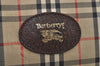 Authentic Burberrys Vintage Nova Check Clutch Bag Canvas Beige L0087