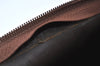 Authentic Burberrys Vintage Nova Check Clutch Bag Canvas Beige L0087