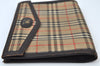Authentic Burberrys Nova Check Canvas Pouch Purse Brown Beige L0088