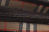 Authentic Burberrys Nova Check Canvas Pouch Purse Brown Beige L0088