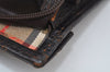 Authentic Burberrys Nova Check Canvas Pouch Purse Brown Beige L0088