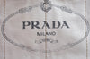 Authentic PRADA Canapa M Vintage Canvas Tote Hand Bag White L0090