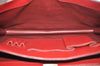 Authentic PRADA Vintage Leather Briefcase Business Bag Red L0092