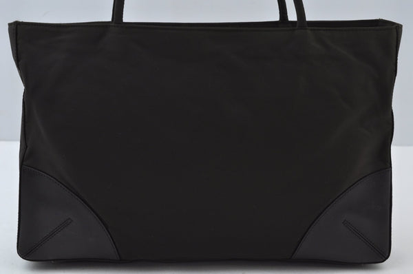 Authentic PRADA Nylon Leather Shoulder Tote Bag Khaki Brown L0095