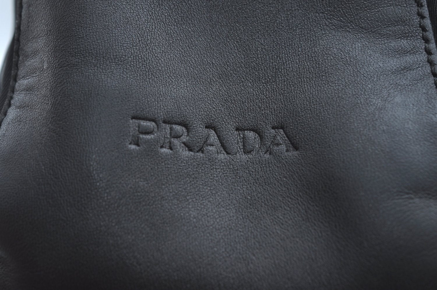 Authentic PRADA Leather Nylon Shoulder Cross Body Bag Purse Black L0096