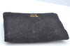 Authentic PRADA Vintage Flower Pattern Canvas Clutch Hand Bag Purse Black L0097