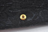 Authentic PRADA Vintage Flower Pattern Canvas Clutch Hand Bag Purse Black L0097