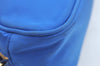 Authentic PRADA Vintage Nylon Leather Pouch Purse Blue L0099