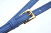 Authentic PRADA Vintage Nylon Leather Pouch Purse Blue L0099