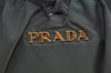 Authentic PRADA Bow Ribbon Nylon Leather 2Way Hand Bag Green L0102