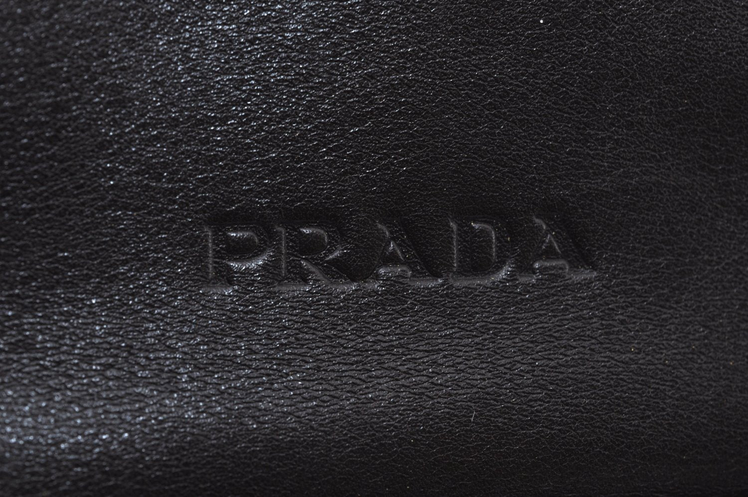 Authentic PRADA Vintage Leather Shoulder Bag Brown L0104