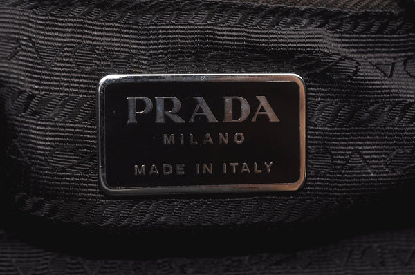 Authentic PRADA Vintage Leather Shoulder Bag Brown L0104