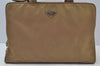 Authentic PRADA Nylon Leather Sport Shoulder Hand Bag B8496 Beige L0105