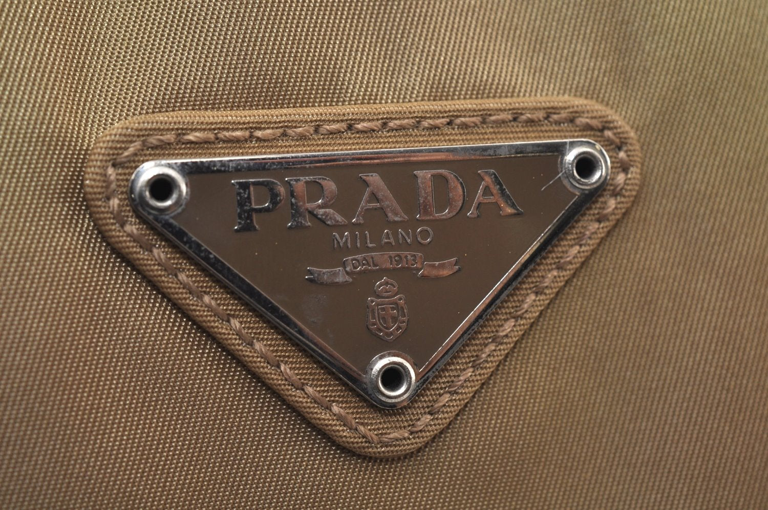 Authentic PRADA Nylon Leather Sport Shoulder Hand Bag B8496 Beige L0105