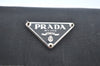 Authentic PRADA Vintage Nylon Leather Trifold Wallet Purse Black L0107