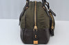 Authentic PRADA Nylon Leather Shoulder Hand Bag Khaki Green L0108