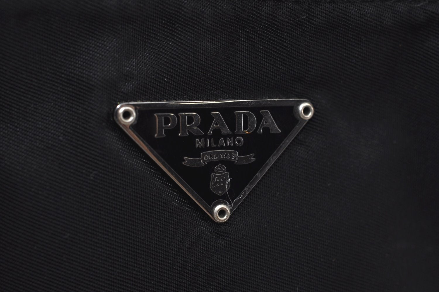 Authentic PRADA Vintage Nylon Leather Tote Hand Shoulder Bag Black L0109