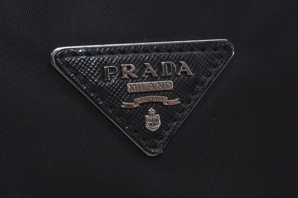 Authentic PRADA Nylon Leather 2Way Shoulder Hand Bag Purse Black L0111