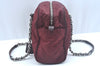 Authentic PRADA Nylon Leather Chain Shoulder Hand Bag Bordeaux L0112
