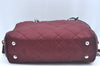 Authentic PRADA Nylon Leather Chain Shoulder Hand Bag Bordeaux L0112