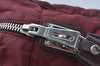 Authentic PRADA Nylon Leather Chain Shoulder Hand Bag Bordeaux L0112