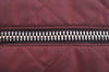 Authentic PRADA Nylon Leather Chain Shoulder Hand Bag Bordeaux L0112