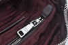 Authentic PRADA Nylon Leather Chain Shoulder Hand Bag Bordeaux L0112