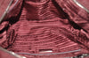 Authentic PRADA Nylon Leather Chain Shoulder Hand Bag Bordeaux L0112