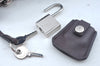 Authentic PRADA Nylon Leather Chain Shoulder Hand Bag Bordeaux L0112