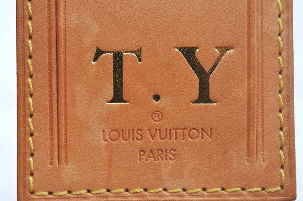 Authentic Louis Vuitton Name tag Beige 10Set LV L0115