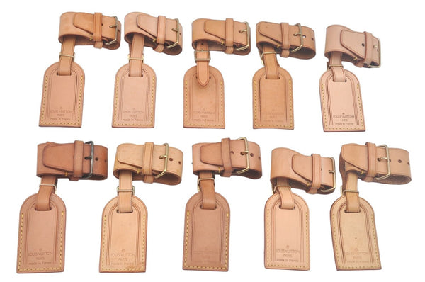 Authentic Louis Vuitton Name Tag Handle Holder Beige 10Set LV L0118