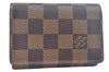 Authentic Louis Vuitton Damier Enveloppe Cartes de Visite N62920 Card Case L0120