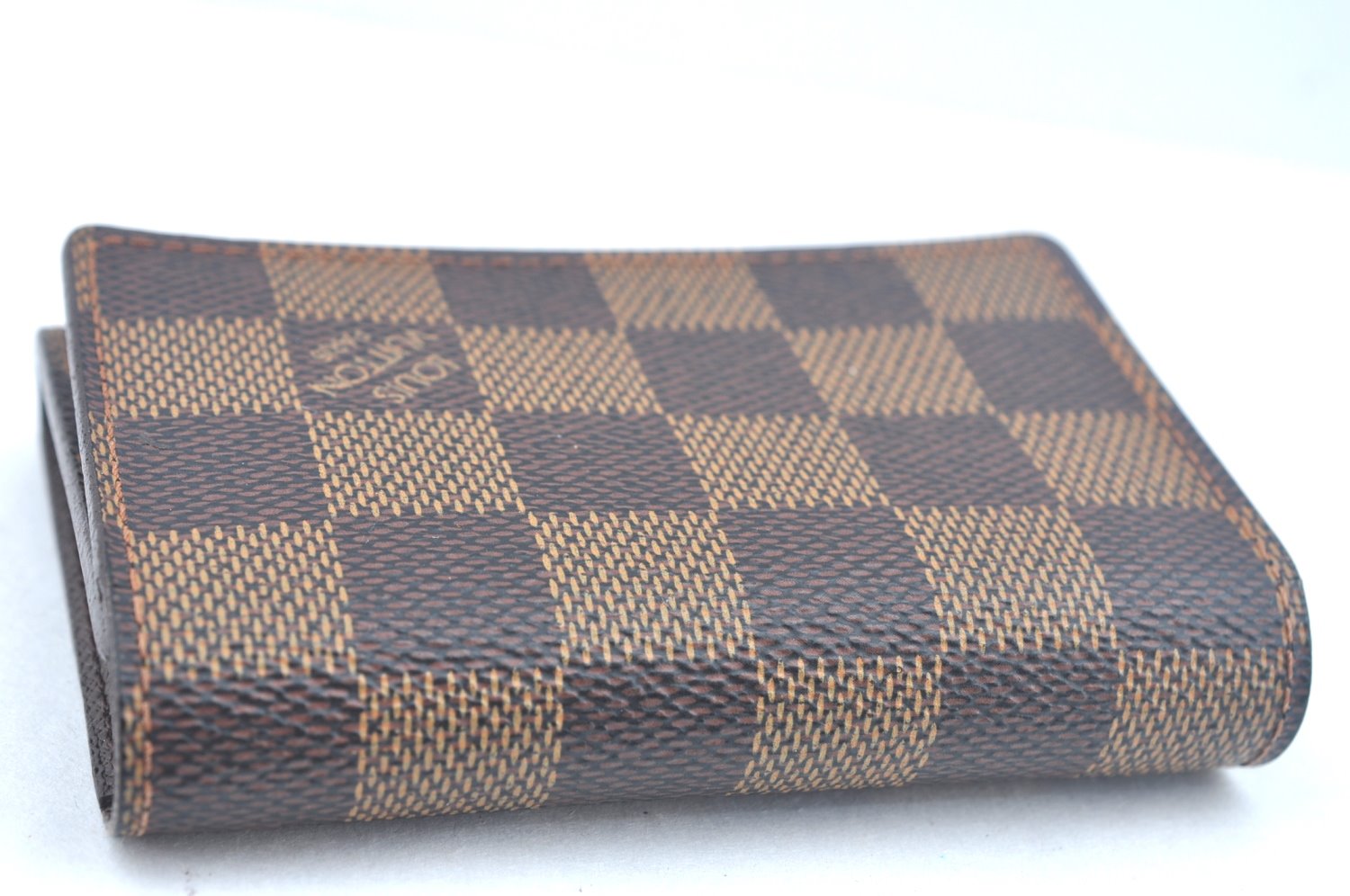 Authentic Louis Vuitton Damier Enveloppe Cartes de Visite N62920 Card Case L0120