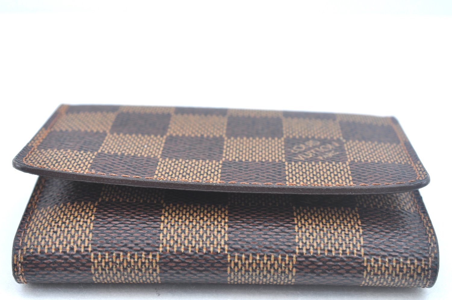 Authentic Louis Vuitton Damier Enveloppe Cartes de Visite N62920 Card Case L0120