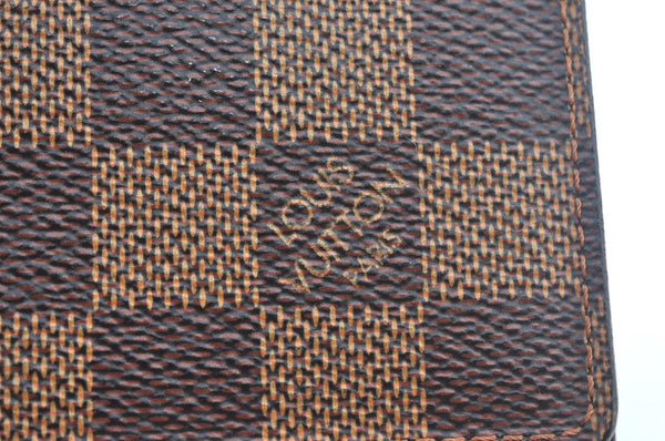 Authentic Louis Vuitton Damier Enveloppe Cartes de Visite N62920 Card Case L0120