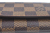 Authentic Louis Vuitton Damier Enveloppe Cartes de Visite N62920 Card Case L0120