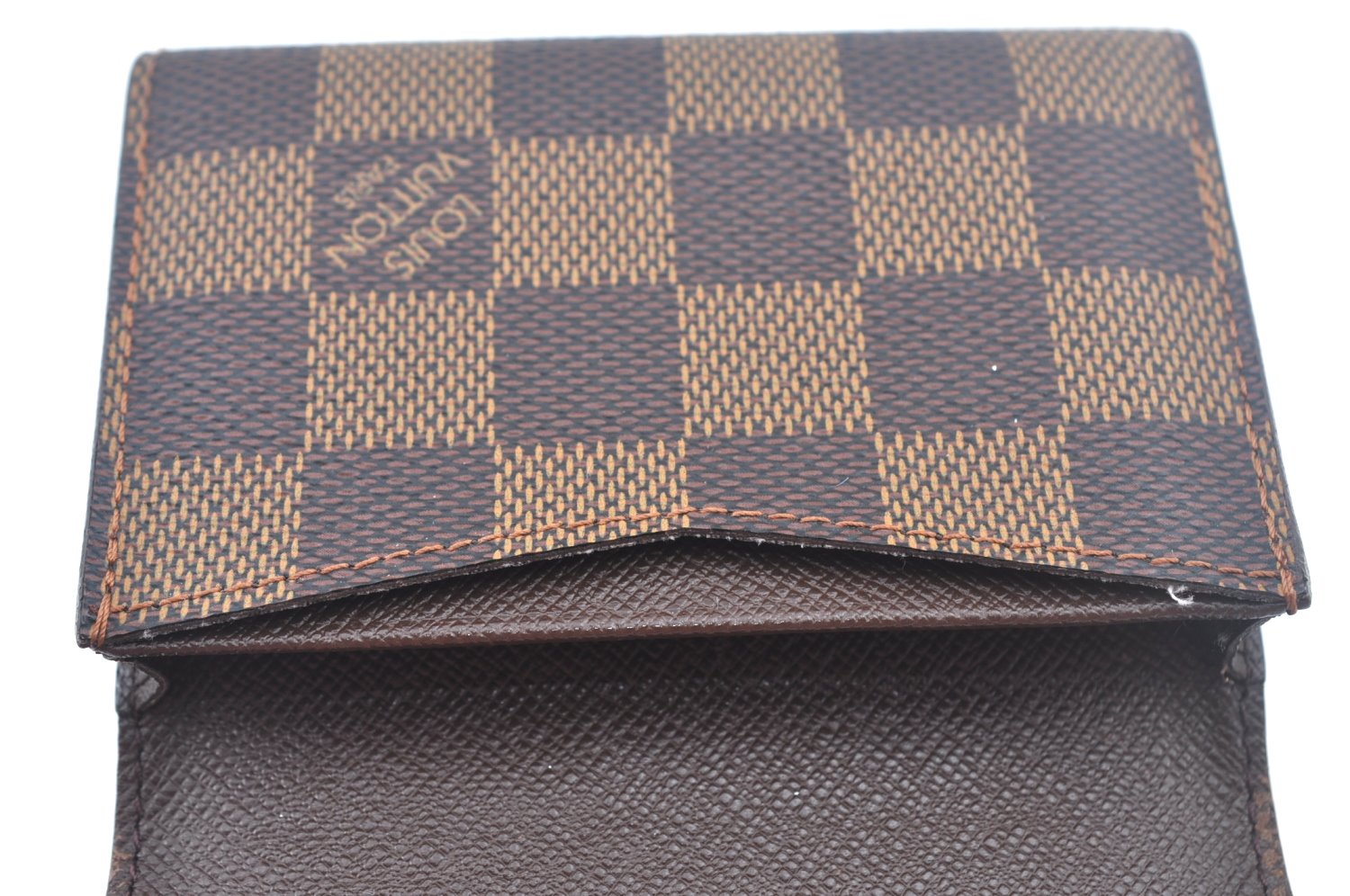 Authentic Louis Vuitton Damier Enveloppe Cartes de Visite N62920 Card Case L0120