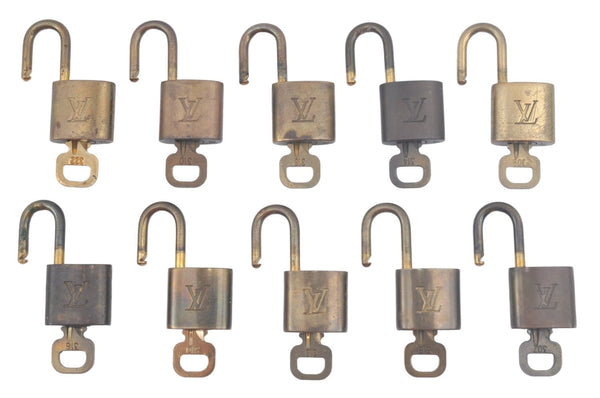 Authentic Louis Vuitton Padlock Gold 10Set LV L0131