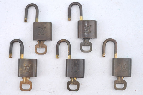 Authentic Louis Vuitton Padlock Gold 10Set LV L0132