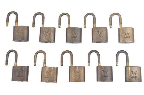 Authentic Louis Vuitton Padlock Gold 10Set LV L0134