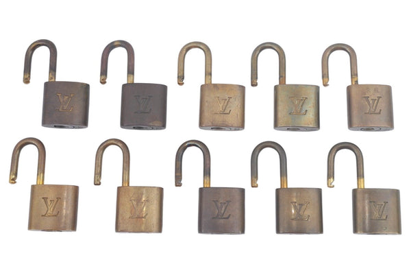 Authentic Louis Vuitton Padlock Gold 10Set LV L0135