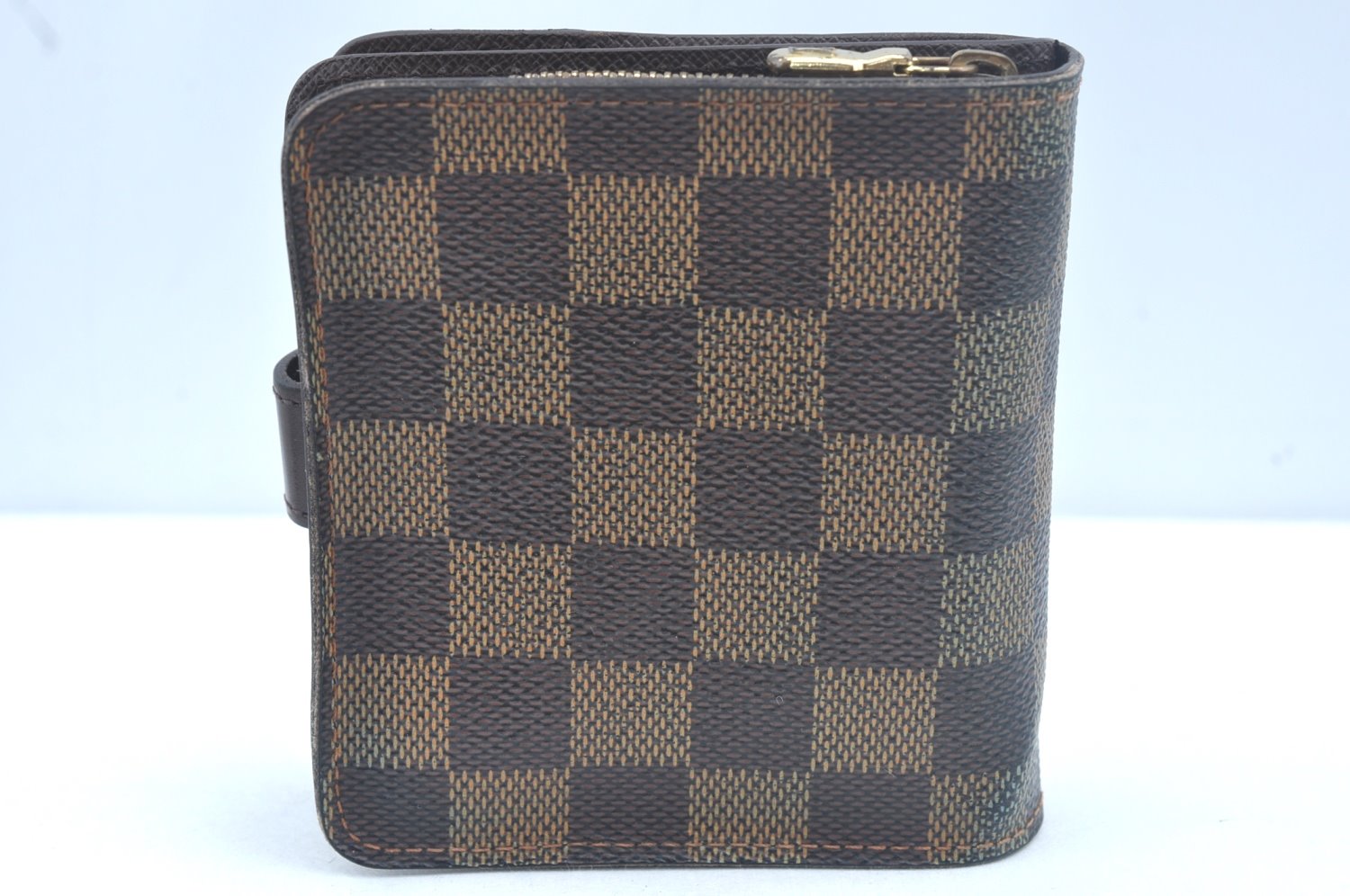 Auth Louis Vuitton Monogram Compact Zip Bifold Wallet Purse M61667 LV Junk L0136