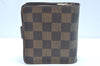 Auth Louis Vuitton Monogram Compact Zip Bifold Wallet Purse M61667 LV Junk L0136