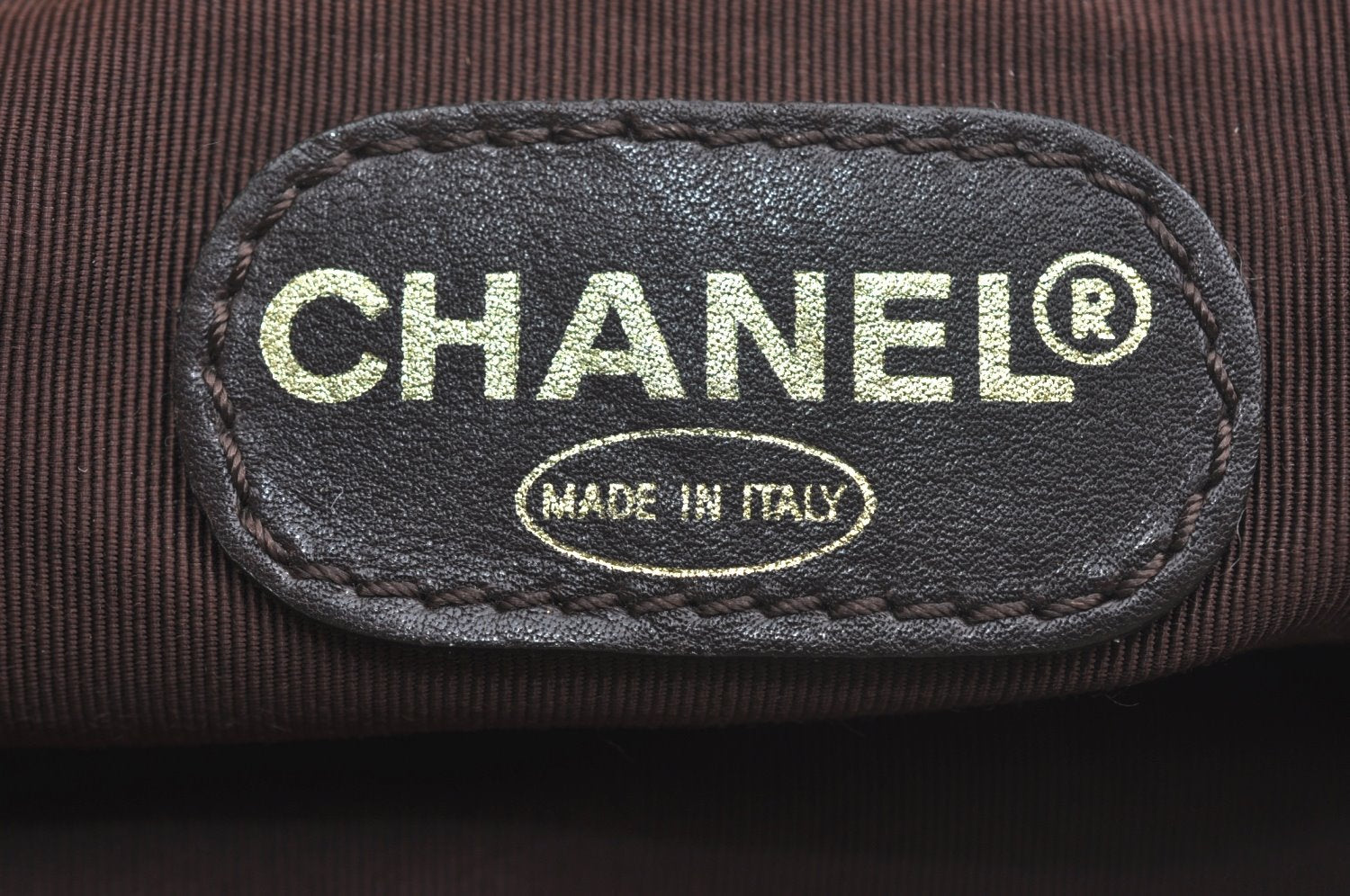 Authentic CHANEL Canvas Pool Shoulder Bag Black CC L0155