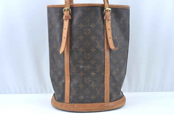 Authentic Louis Vuitton Monogram Bucket GM Shoulder Tote Bag M42236 LV Junk L0156