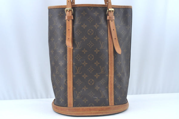 Authentic Louis Vuitton Monogram Bucket GM Shoulder Tote Bag M42236 LV Junk L0156